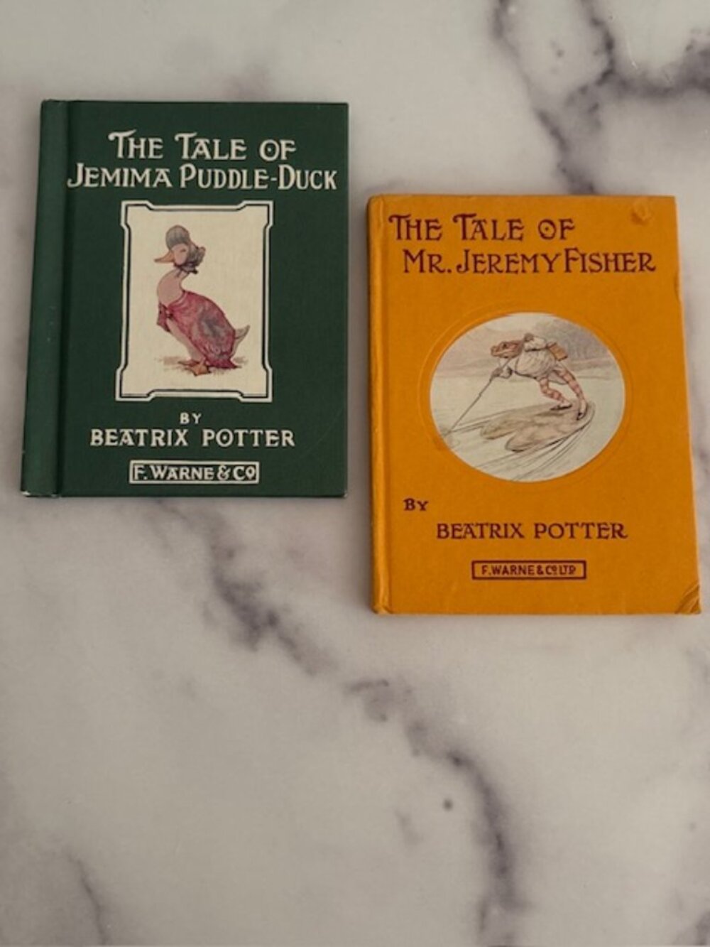 Antique BEATRIX POTTER Childrens Books Jemima Puddle Duck Tale of Jeremy Fisher